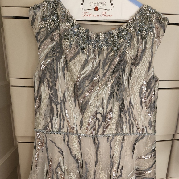 Mac Duggal Dresses Mac Duggal Silver And Grey Sequin Embellished